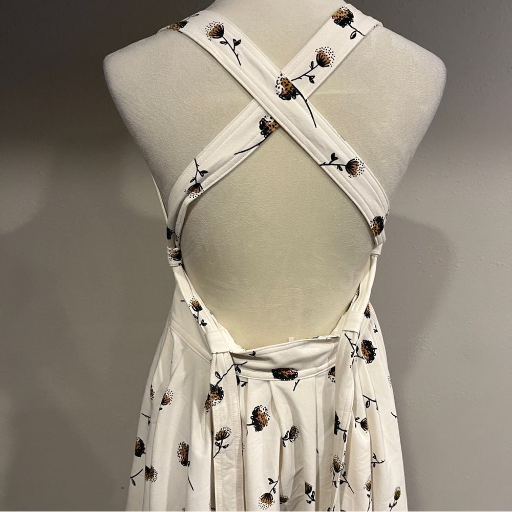 Free People Strappy V-neck Dandelion print dress size 8 - Picture 8 of 15